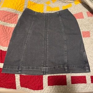 Free People Gray Denim Mini Skirt